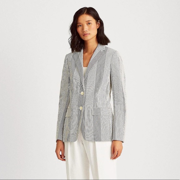 New Ralph Lauren Seersucker Cotton Sartorial Blazer jacket - Picture 2 of 11